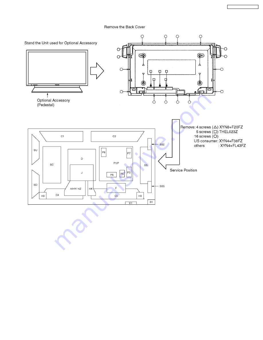 Panasonic Viera TH-42PW4 Service Manual Download Page 7