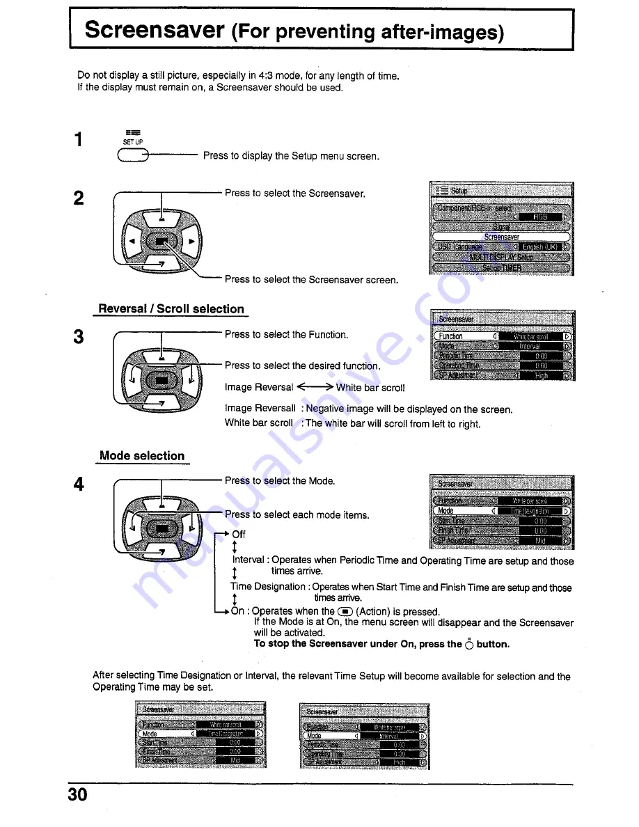 Panasonic Viera TH-42PWD4 Operating Instructions Manual Download Page 30