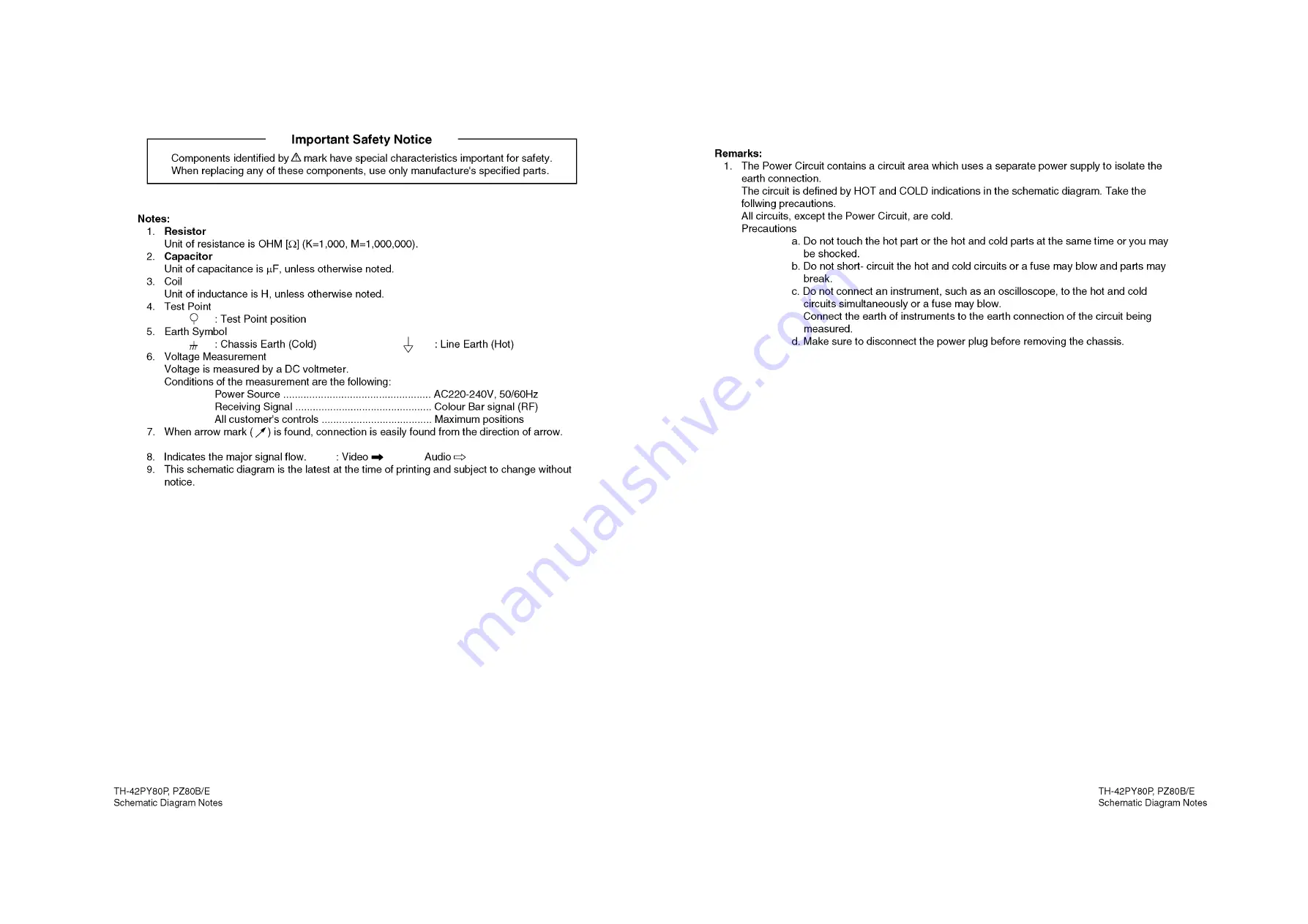 Panasonic Viera TH-42PZ80B Service Manual Download Page 39