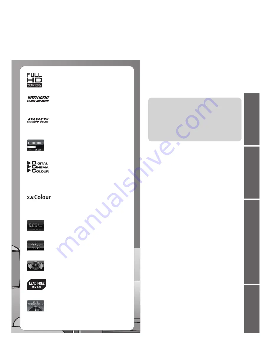 Panasonic Viera TH-58PZ800B Operating Instructions Manual Download Page 3