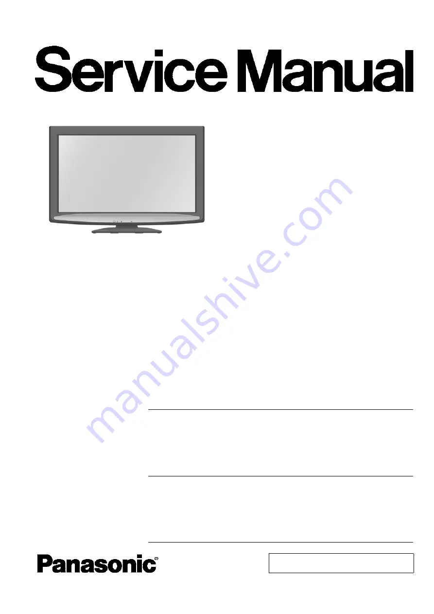 Panasonic Viera TH-L32C10S Service Manual Download Page 1