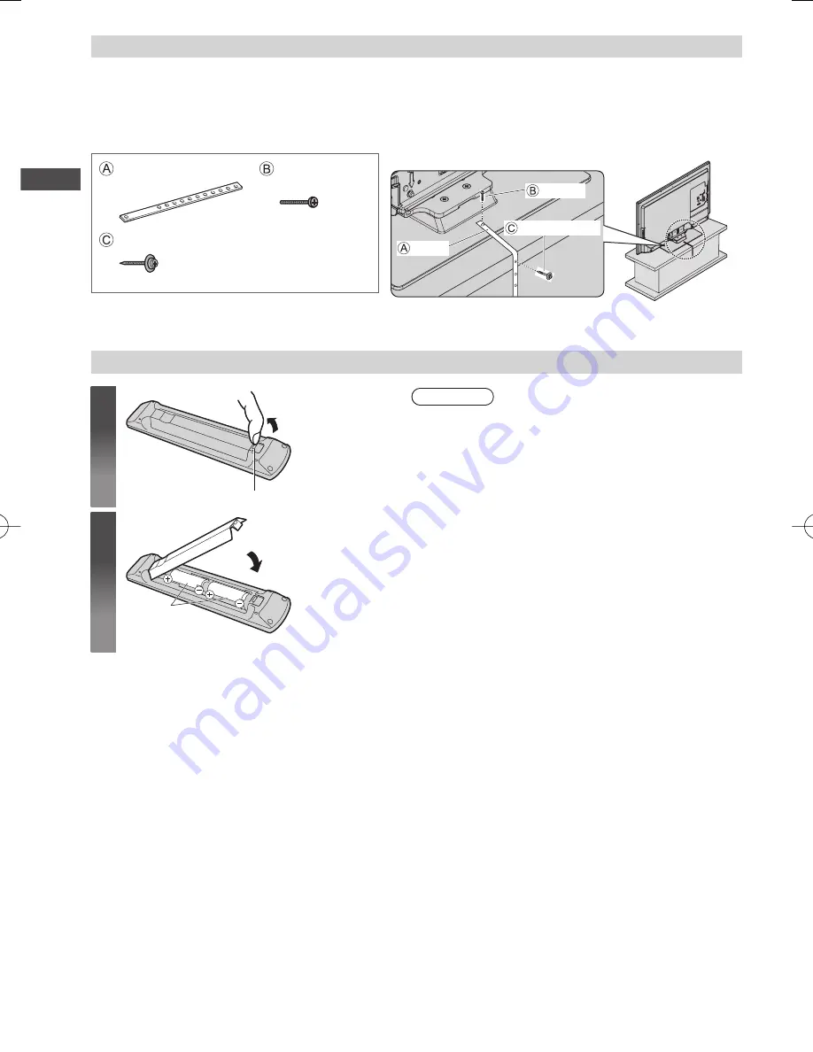 Panasonic Viera TH-L32E30A Operating Instructions Manual Download Page 8