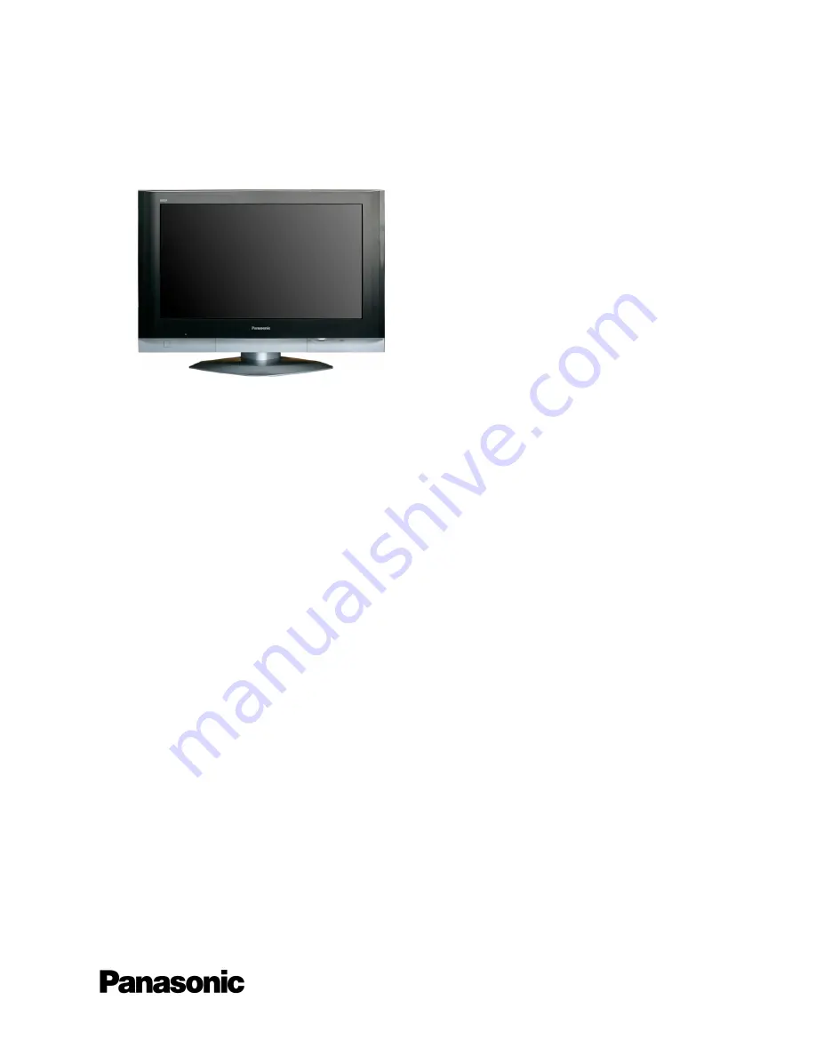 Panasonic Viera TX-26LX600F Service Manual Download Page 1