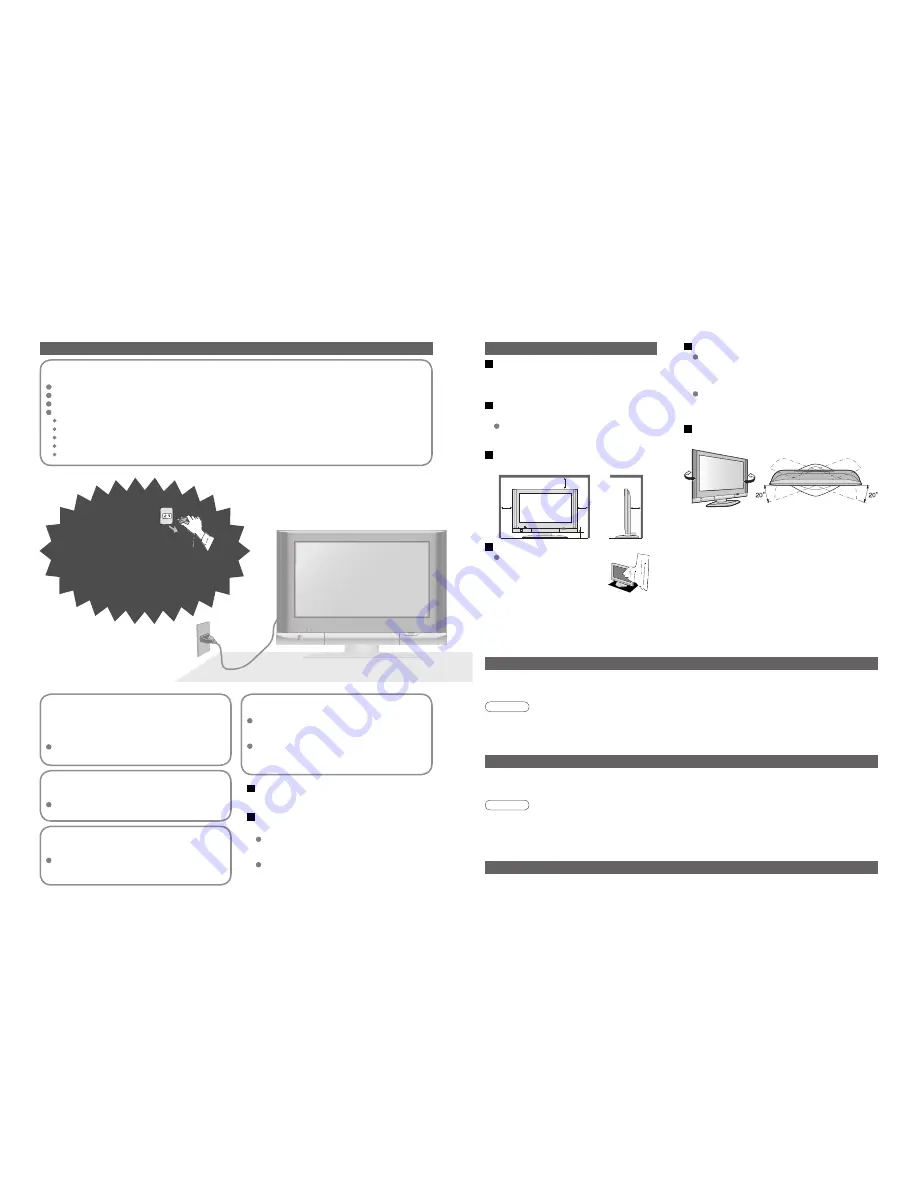 Panasonic Viera TX-26LXD600A Operating Instructions Manual Download Page 3