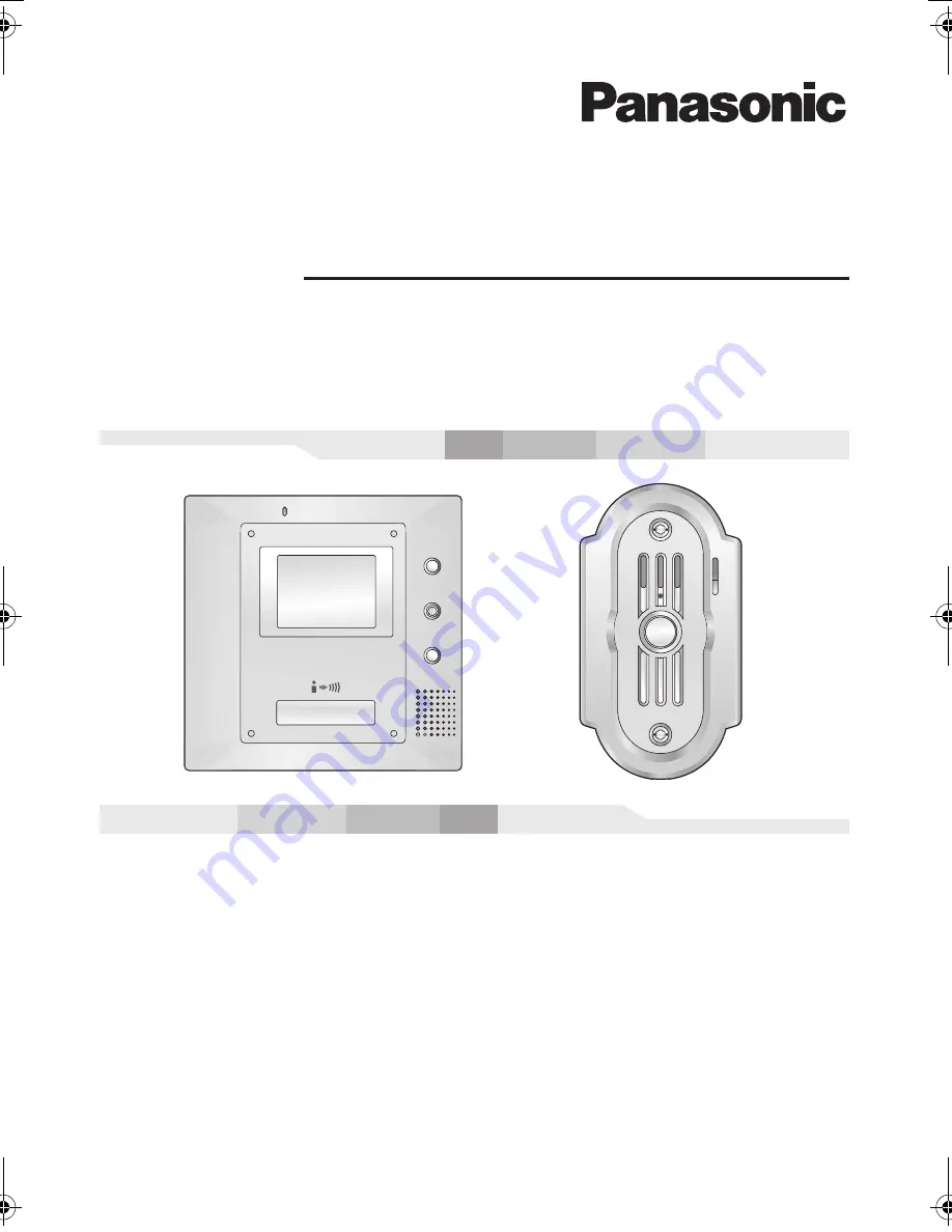 Panasonic VL-G201 Installation And Operation Manual Download Page 1