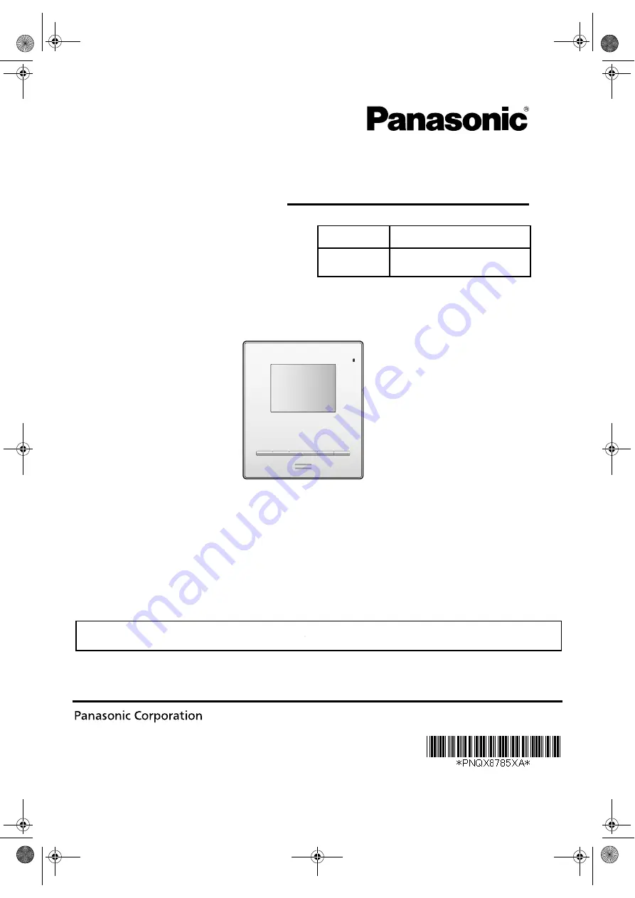 Panasonic VL-MV10 Operating Instructions Manual Download Page 1