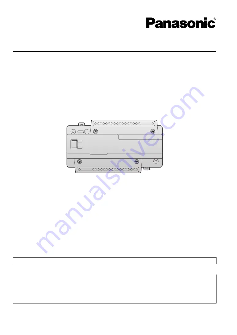 Panasonic VL-PS2410 Скачать руководство пользователя страница 1