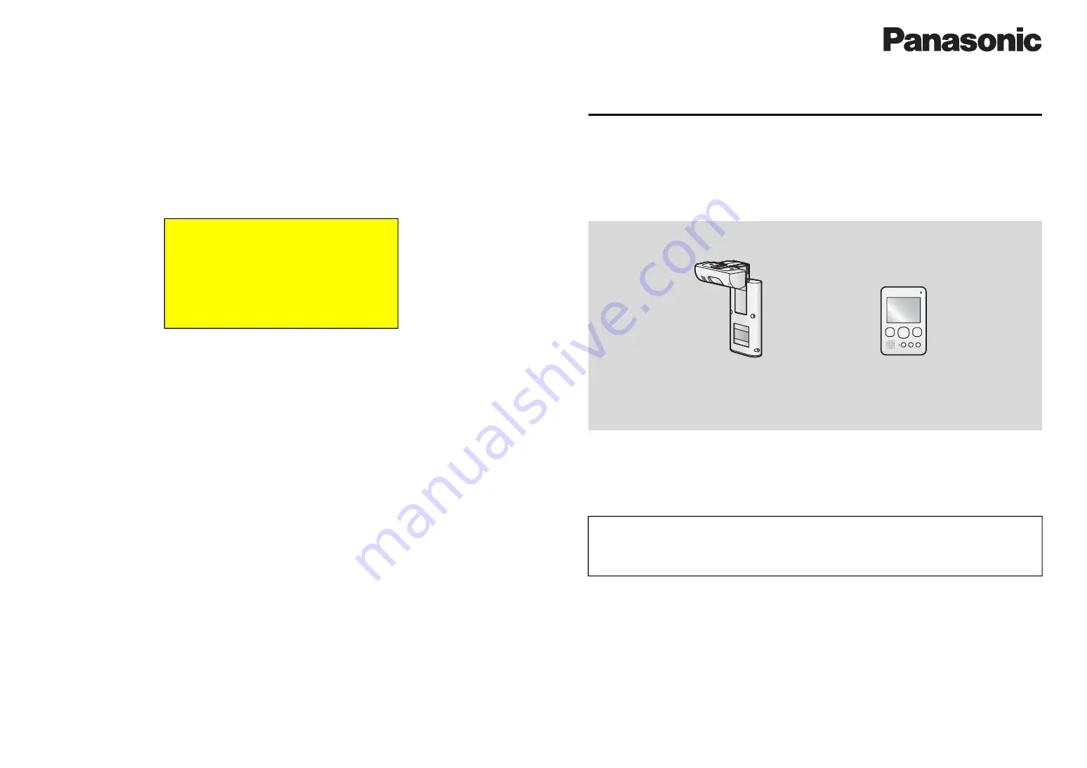 Panasonic VL-SDM310 Quick Reference Manual Download Page 1