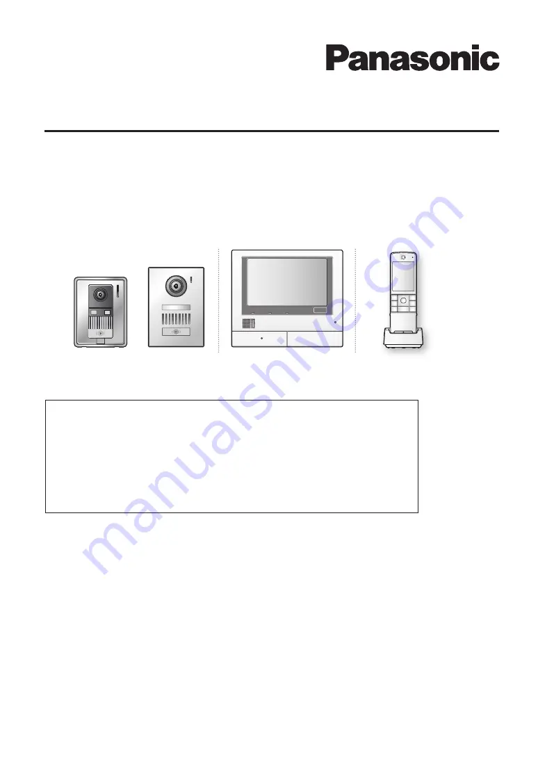 Panasonic VL-SWD701KL Скачать руководство пользователя страница 1