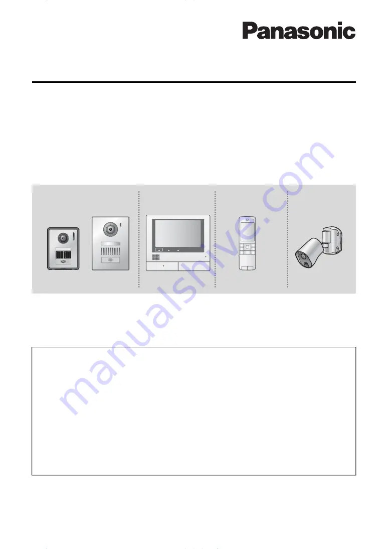 Panasonic VL-SWH705 Series Скачать руководство пользователя страница 1