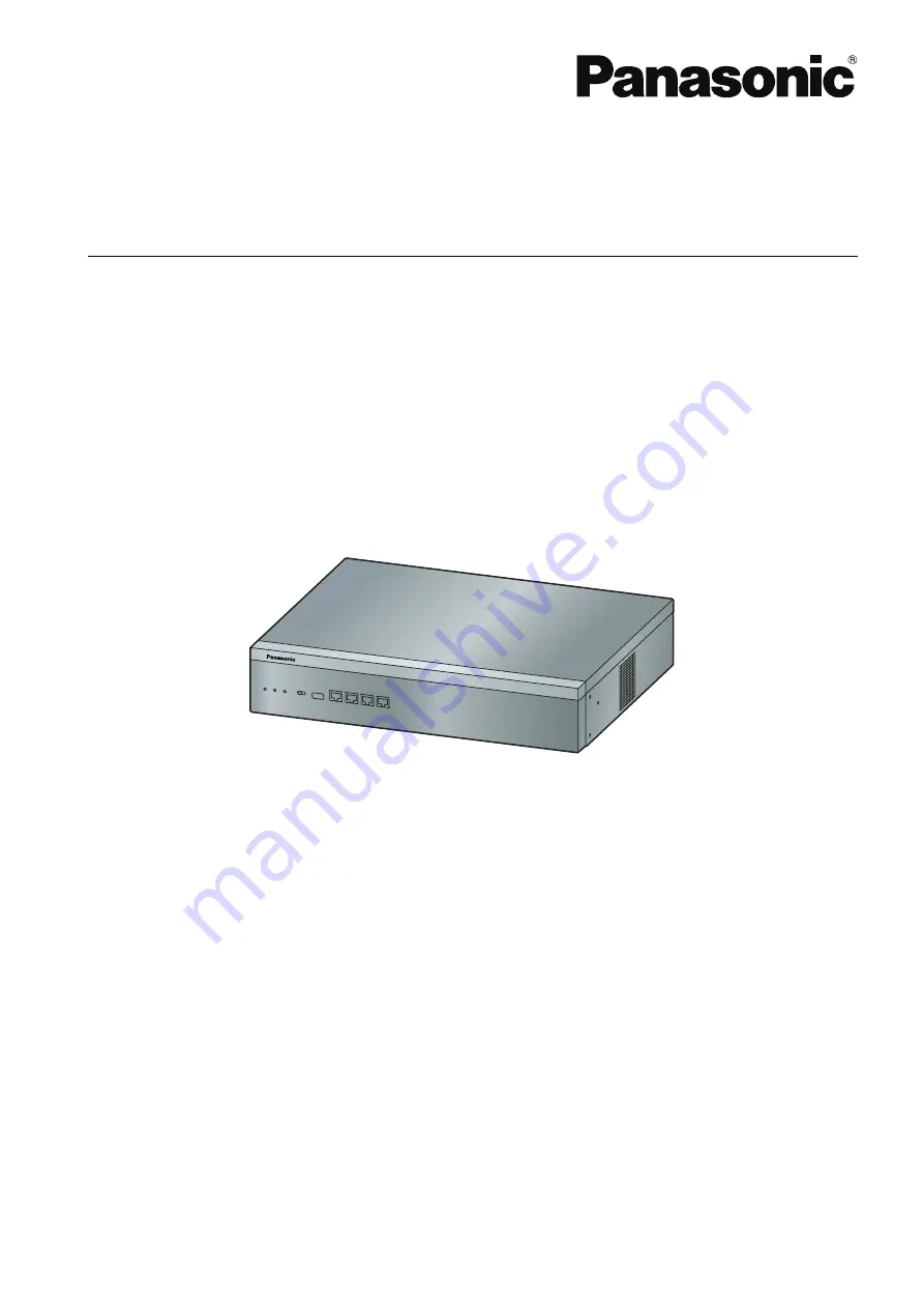 Panasonic VL-VN1700 Installation Manual Download Page 1