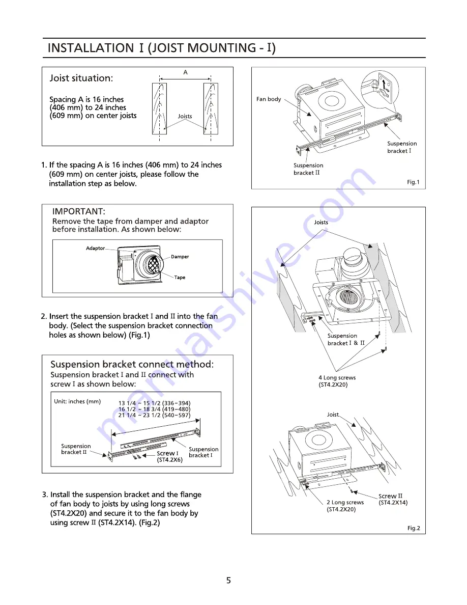 Panasonic WhisperLite FV-05VQ5 Скачать руководство пользователя страница 5