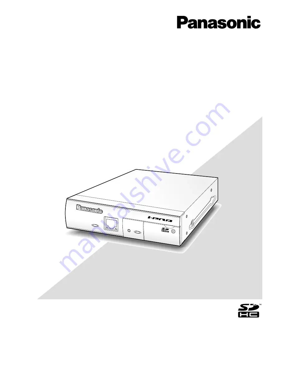 Panasonic WJ-GXE500 Operating Instructions Manual Download Page 1