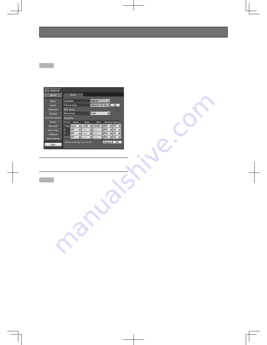 Panasonic WJ-HD616K Installation Manual Download Page 56