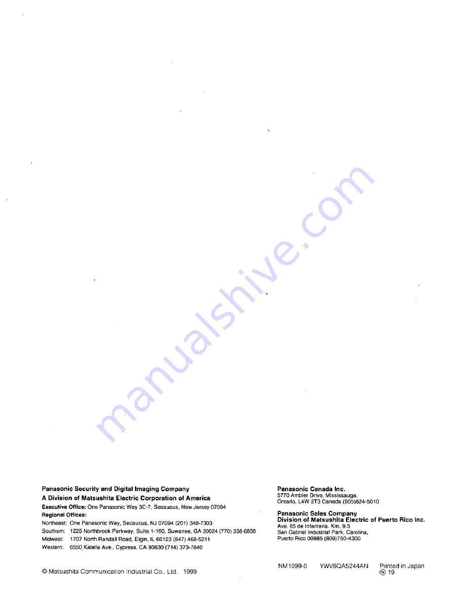 Panasonic WJ-SX850 Instructions Manual Download Page 8