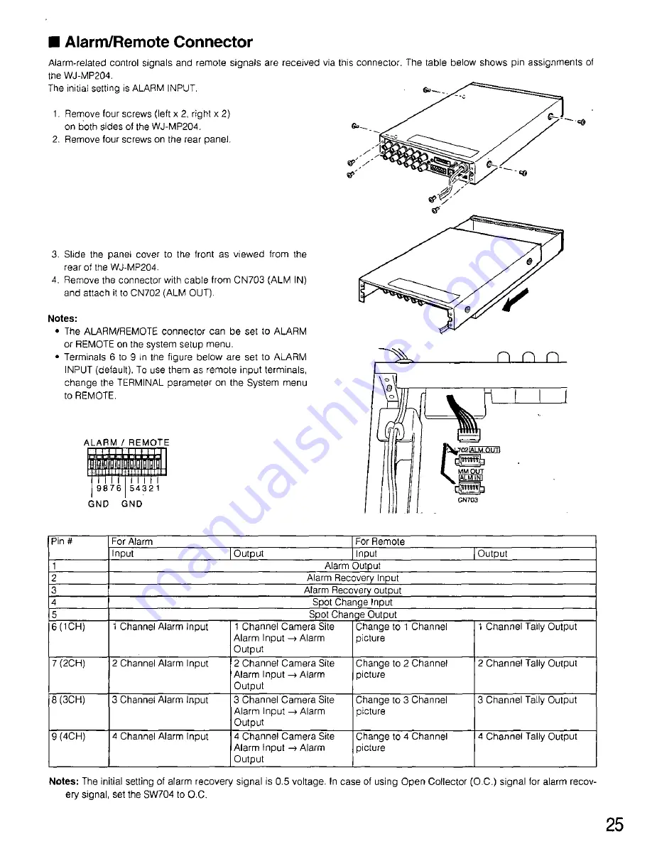 Panasonic WJMP204 - MULTIPLEX UNIT Operating Instructions Manual Download Page 25