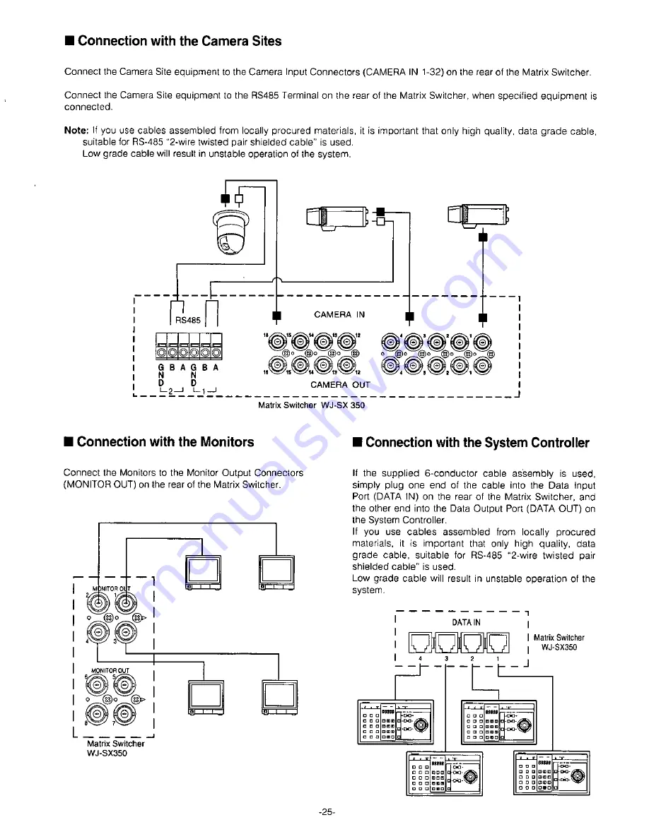 Panasonic WJSX350 - MATRIX SWITCHER Operating Instructions Manual Download Page 27