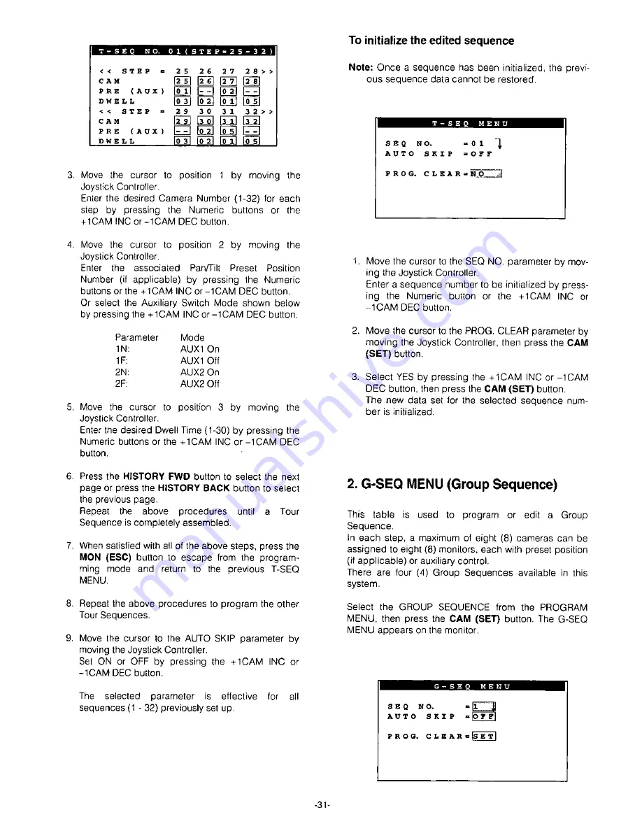 Panasonic WJSX350 - MATRIX SWITCHER Operating Instructions Manual Download Page 33