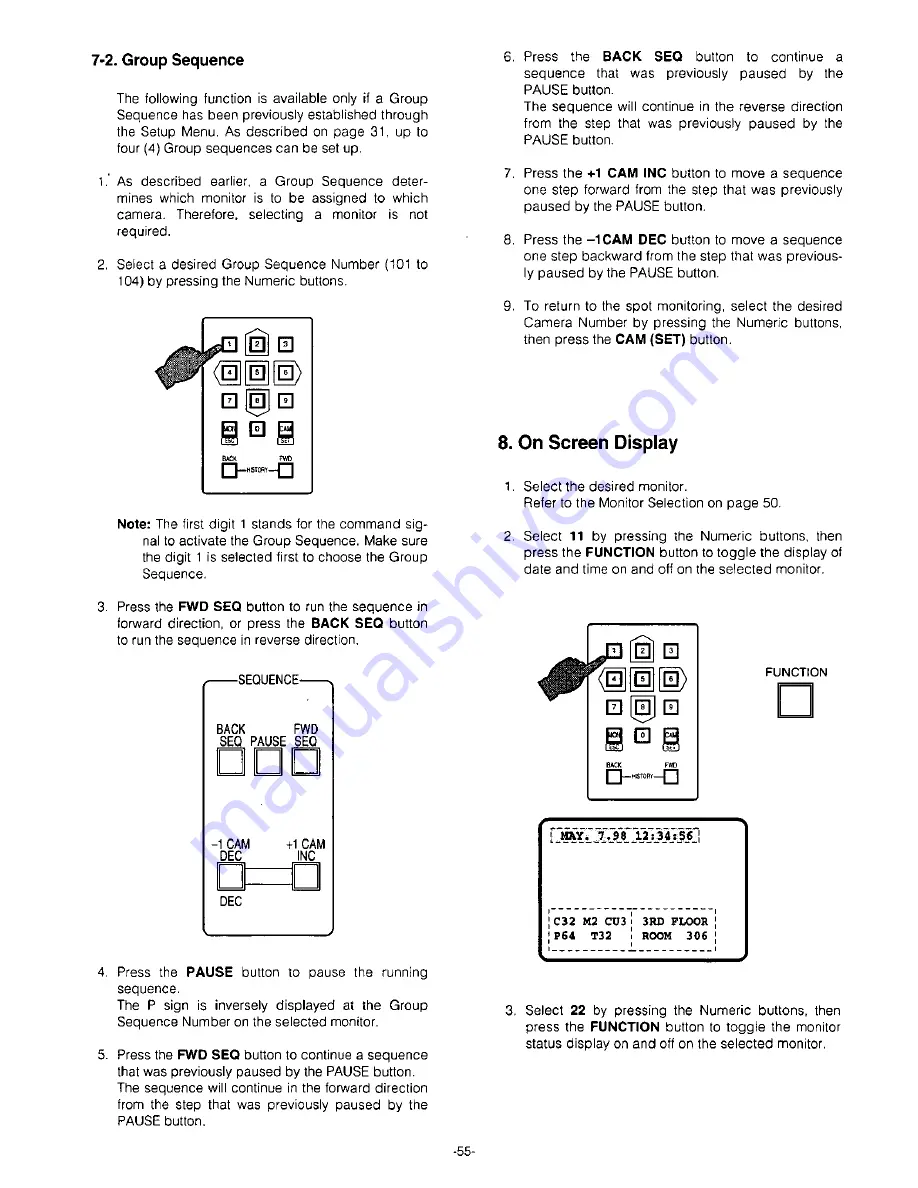 Panasonic WJSX350 - MATRIX SWITCHER Operating Instructions Manual Download Page 57