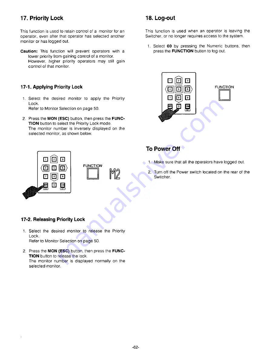 Panasonic WJSX350 - MATRIX SWITCHER Operating Instructions Manual Download Page 64