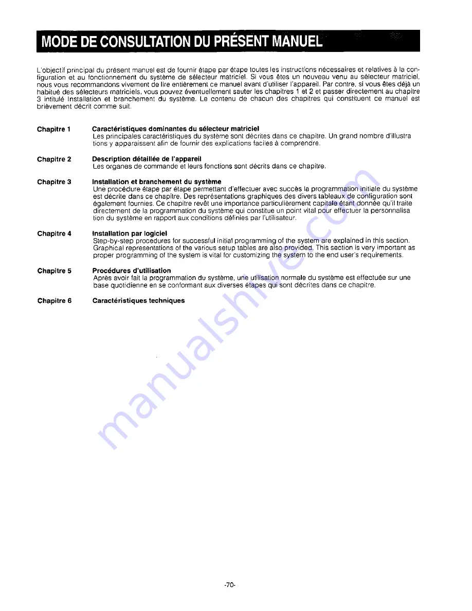 Panasonic WJSX350 - MATRIX SWITCHER Operating Instructions Manual Download Page 72