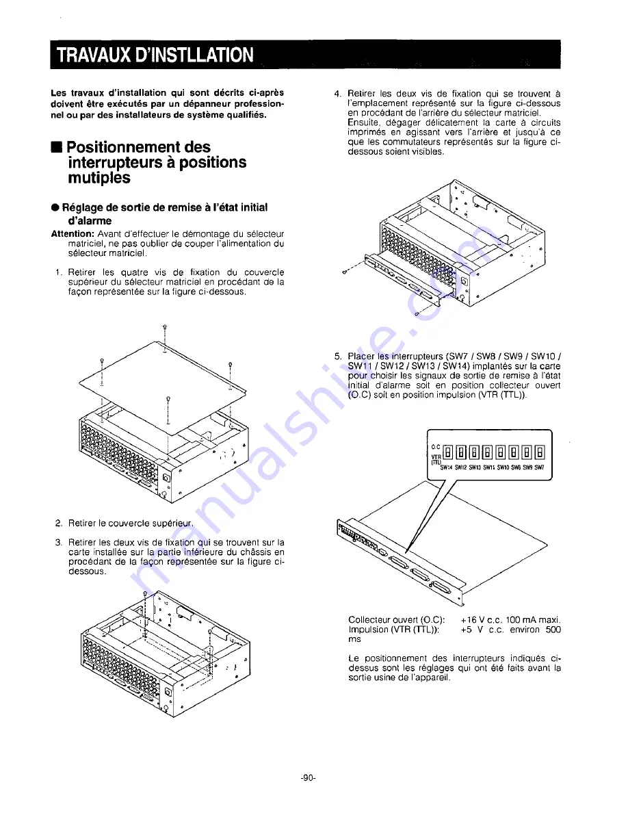 Panasonic WJSX350 - MATRIX SWITCHER Operating Instructions Manual Download Page 92