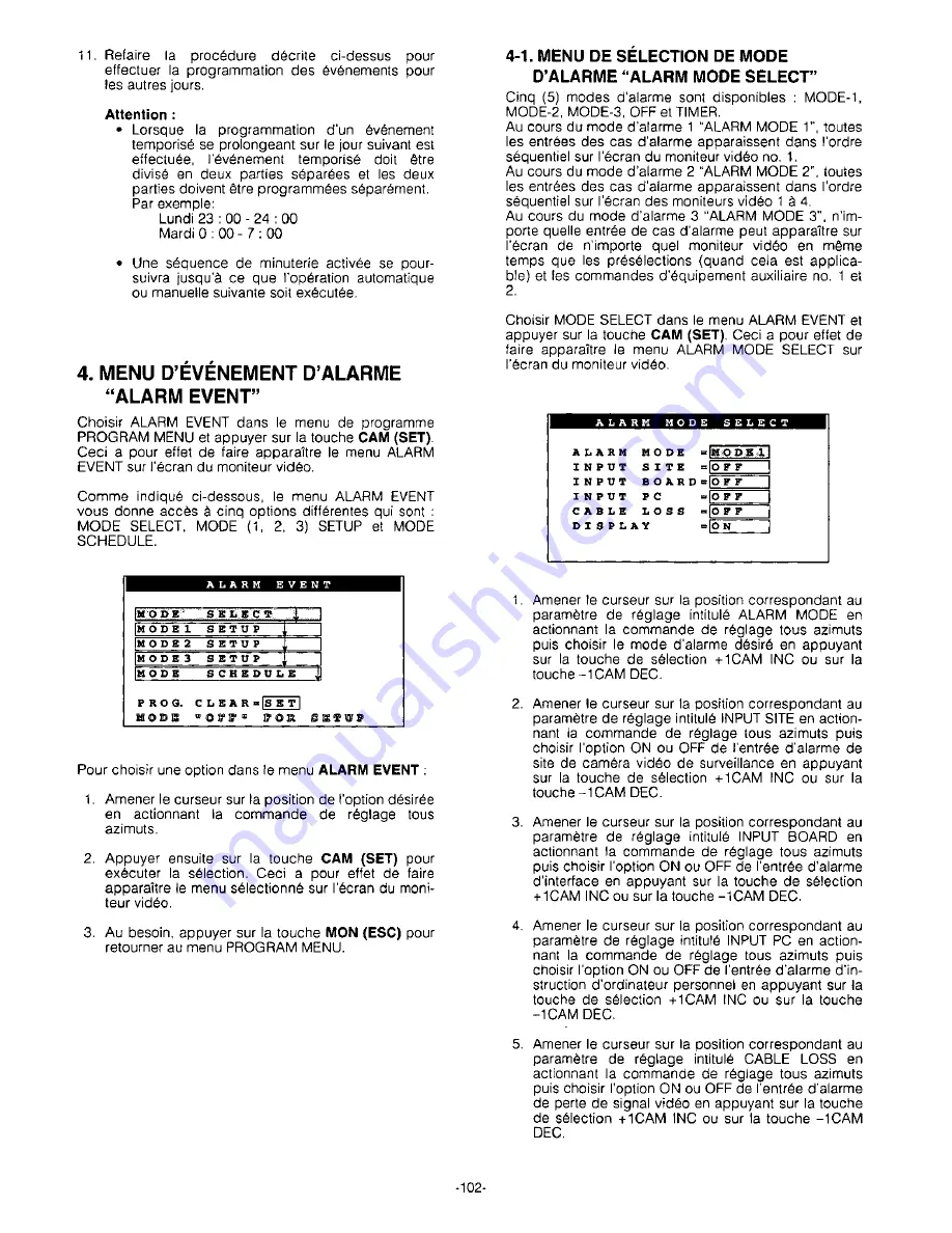 Panasonic WJSX350 - MATRIX SWITCHER Скачать руководство пользователя страница 104