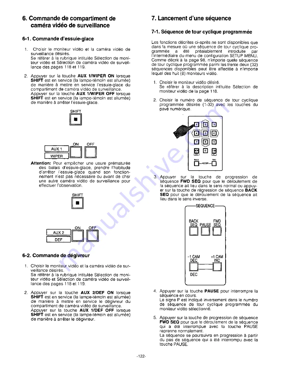 Panasonic WJSX350 - MATRIX SWITCHER Operating Instructions Manual Download Page 124