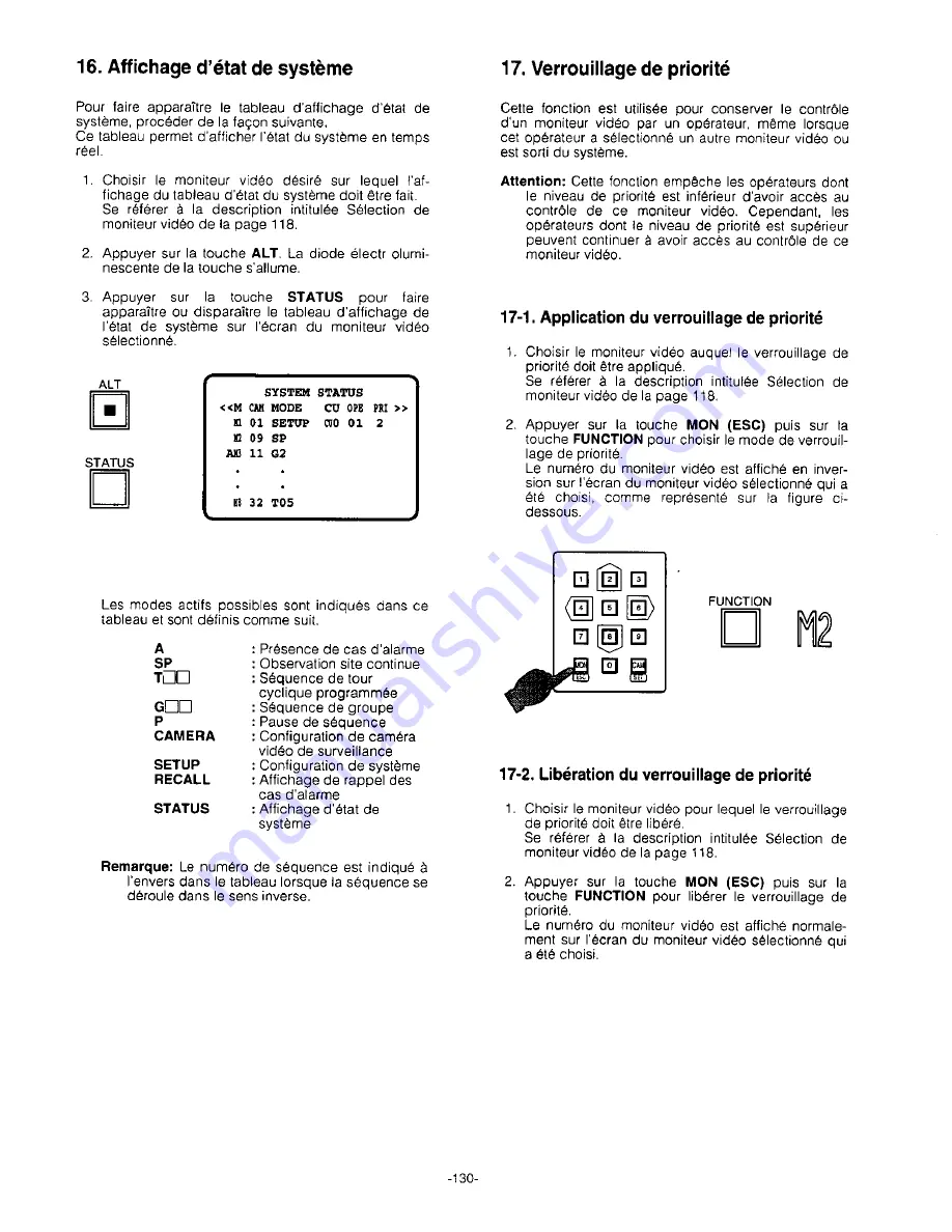 Panasonic WJSX350 - MATRIX SWITCHER Operating Instructions Manual Download Page 132