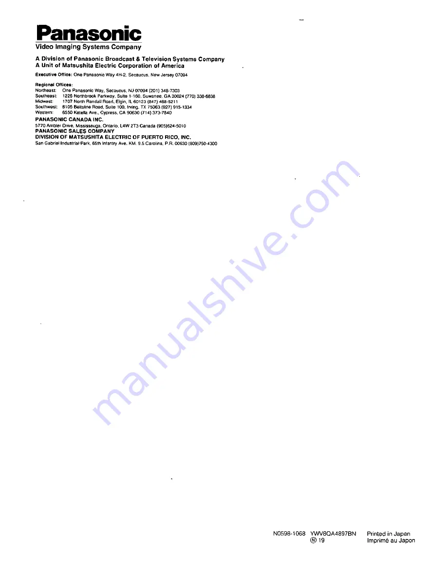 Panasonic WJSX350 - MATRIX SWITCHER Operating Instructions Manual Download Page 138