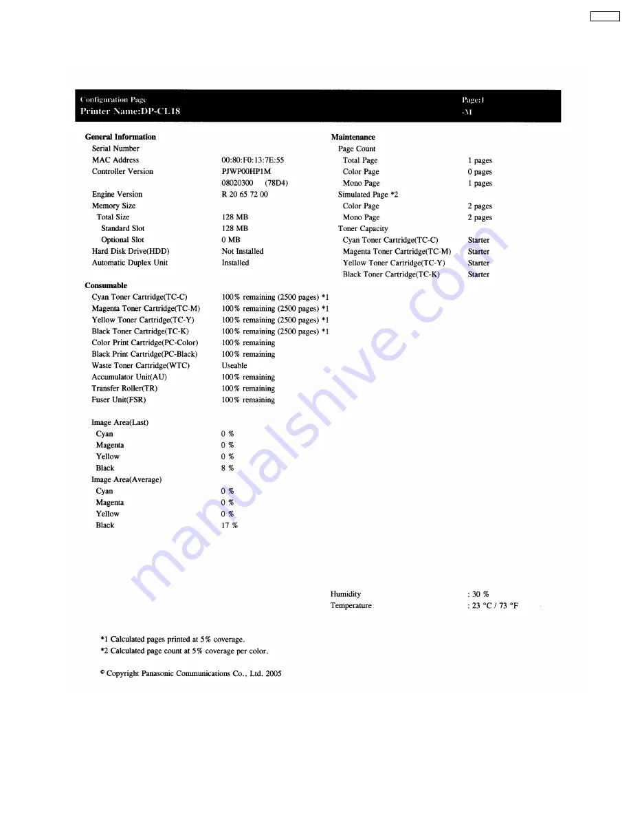 Panasonic Workio DP-CL18 Service Manual Download Page 69