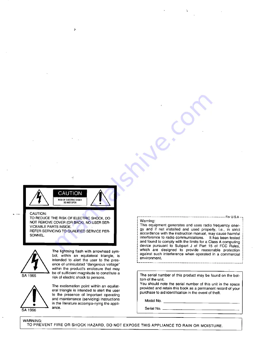 Panasonic WV-F565 User Manual Download Page 2