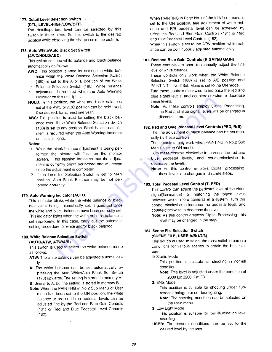 Panasonic WV-F565 User Manual Download Page 27