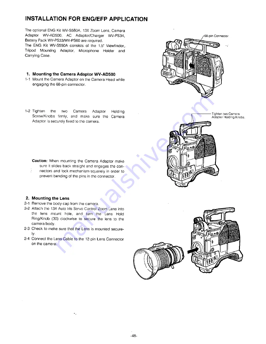 Panasonic WV-F565 User Manual Download Page 50