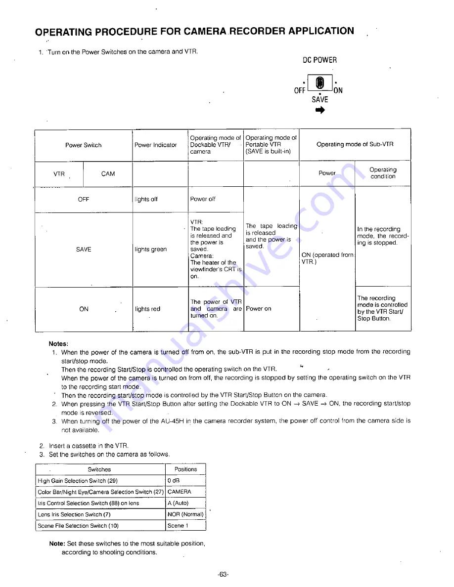 Panasonic WV-F565 User Manual Download Page 65