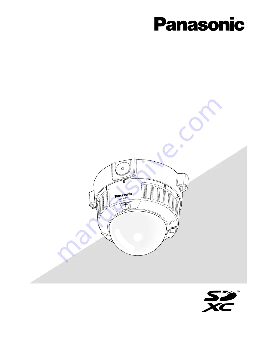 Panasonic WV-SW558 Скачать руководство пользователя страница 1