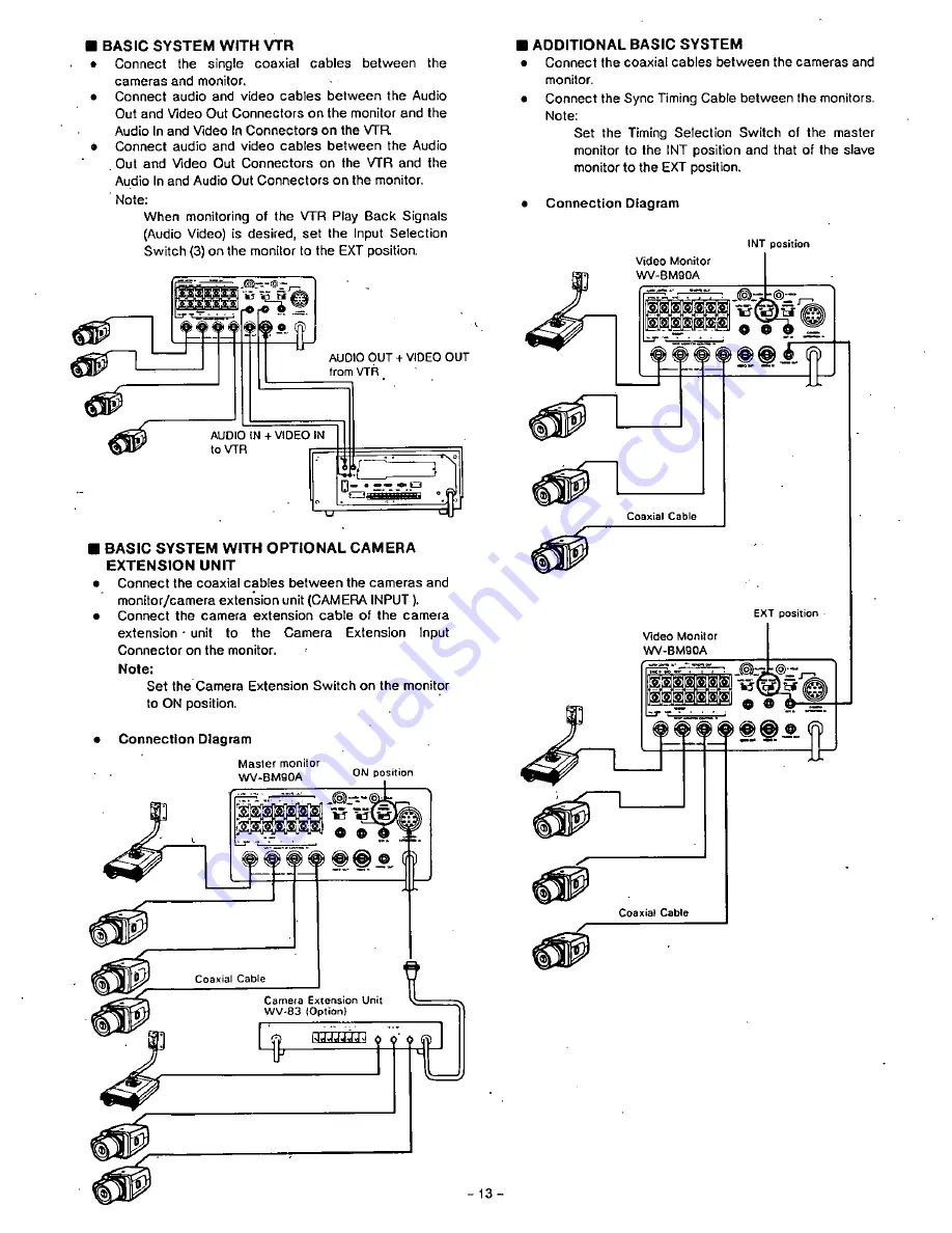 Panasonic WVBM90A - B&W MONITOR Operating Instructions Manual Download Page 14