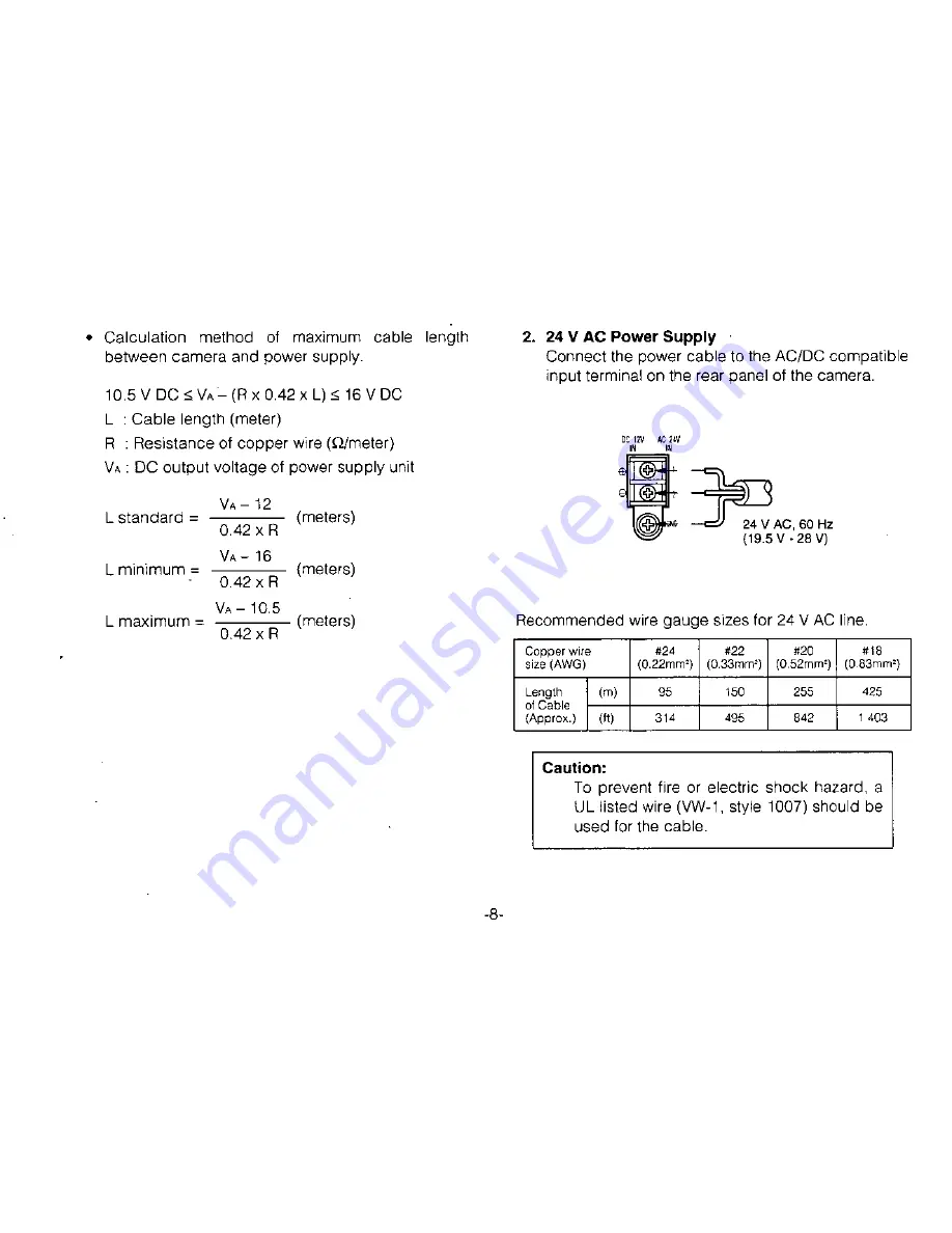 Panasonic WVBPR550 - CCTV Operating Instructions Manual Download Page 10