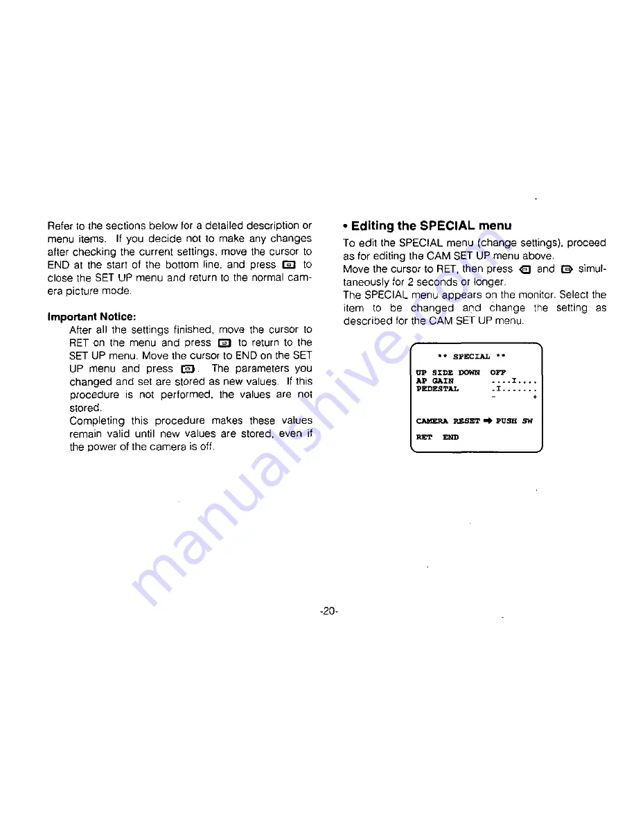 Panasonic WVBPR550 - CCTV Operating Instructions Manual Download Page 22