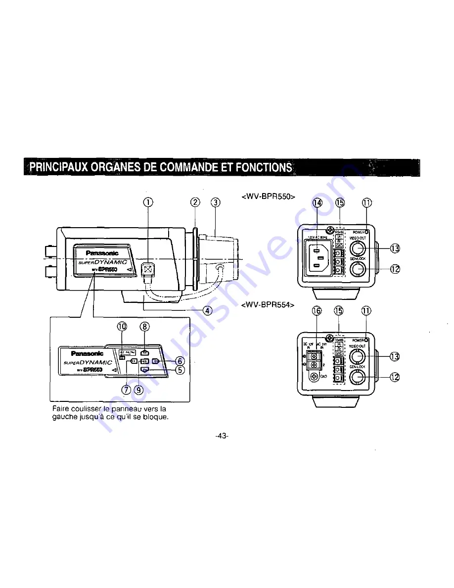 Panasonic WVBPR550 - CCTV Operating Instructions Manual Download Page 45