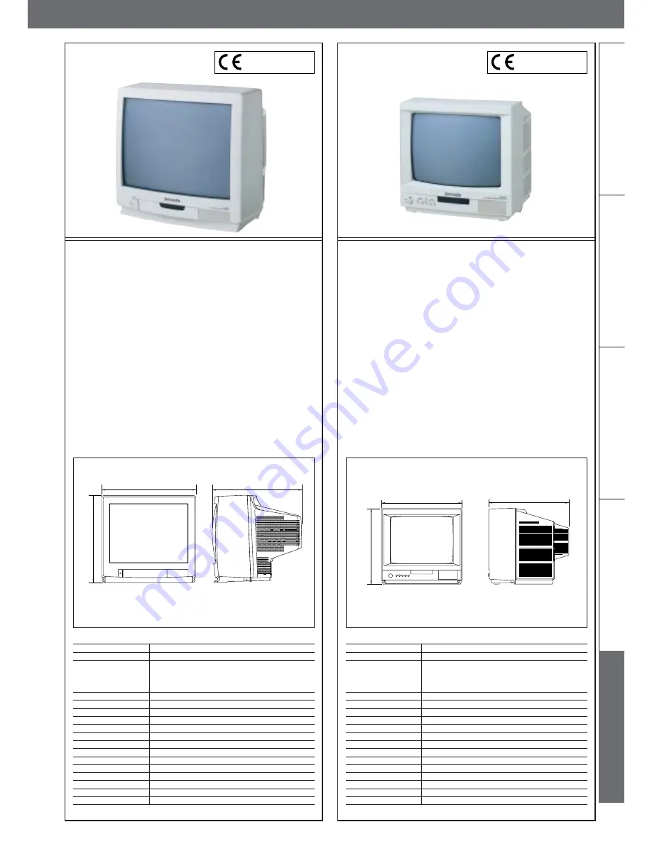 Panasonic WVCK1420 - COLOR MONITOR Specification Sheet Download Page 1