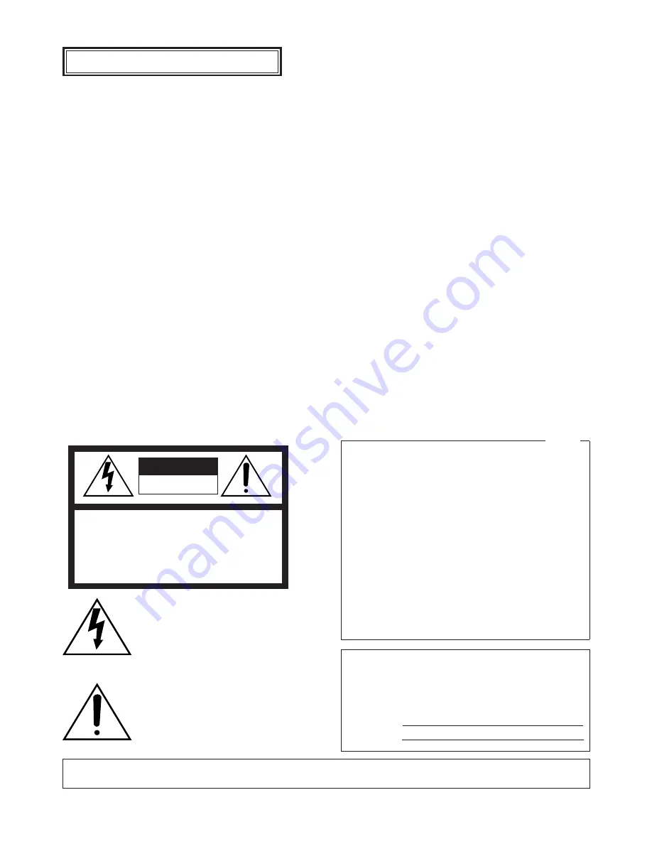 Panasonic WVCU161C - SYSTEM CONTROLLER Operating Instructions Manual Download Page 2