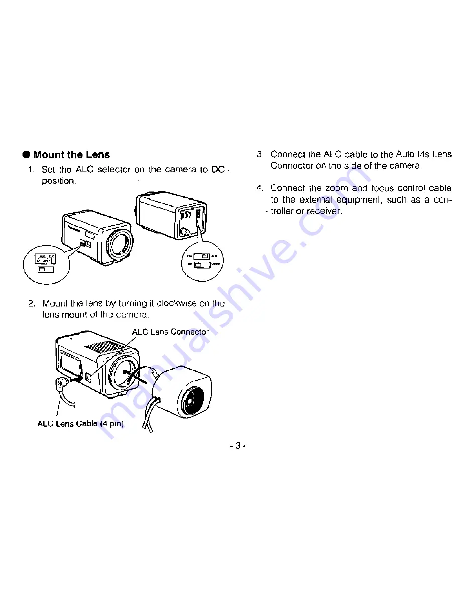 Panasonic WVLZ6115 - ZOOM LENS Скачать руководство пользователя страница 4