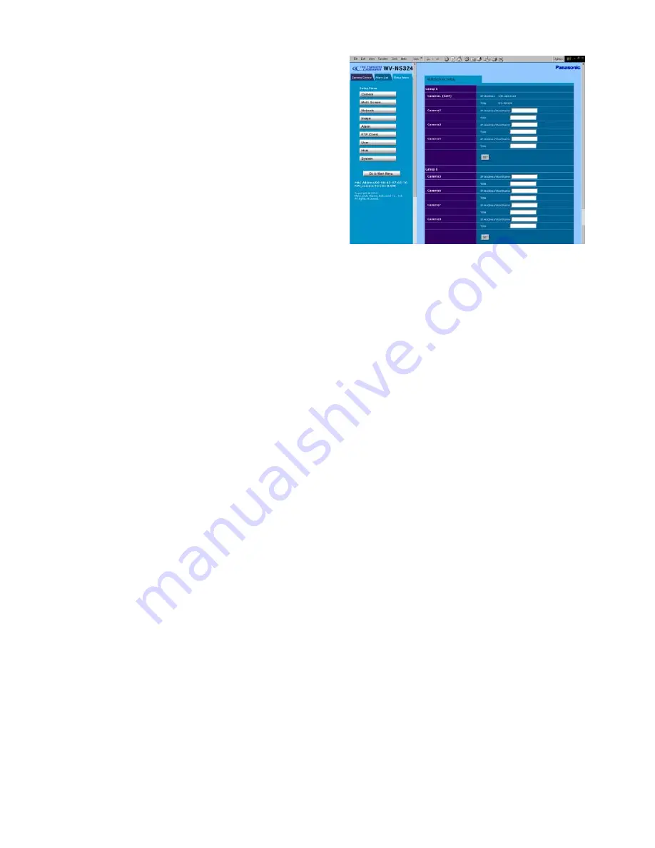 Panasonic WVNS324 - NETWRK CLR DOME CAME Operating Instructions Manual Download Page 49