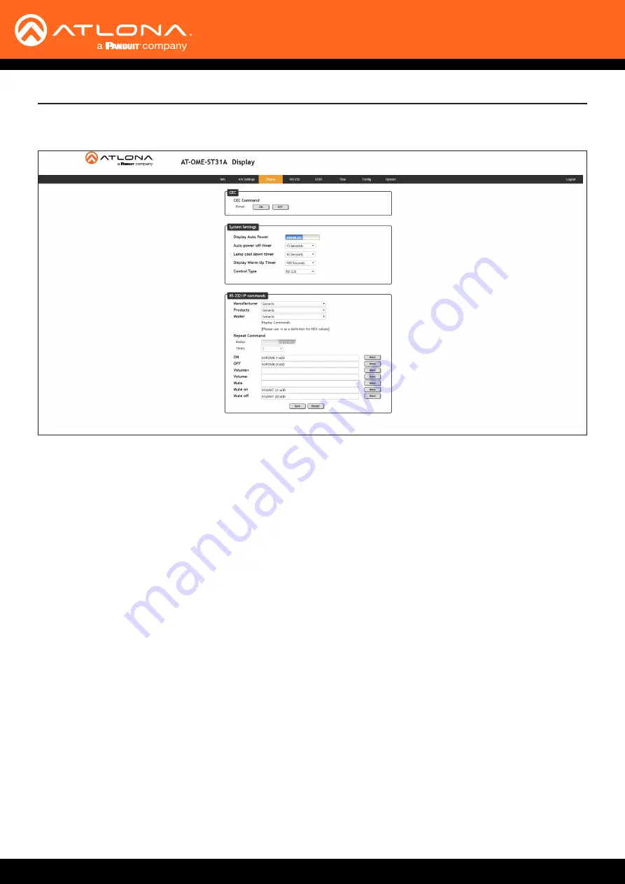 Pando Atlona Omega AT-OME-ST31A Manual Download Page 27