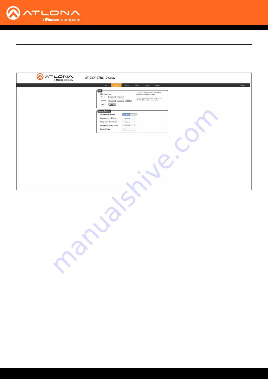 Panduit Atlona AT-DISP-CTRL User Manual Download Page 29