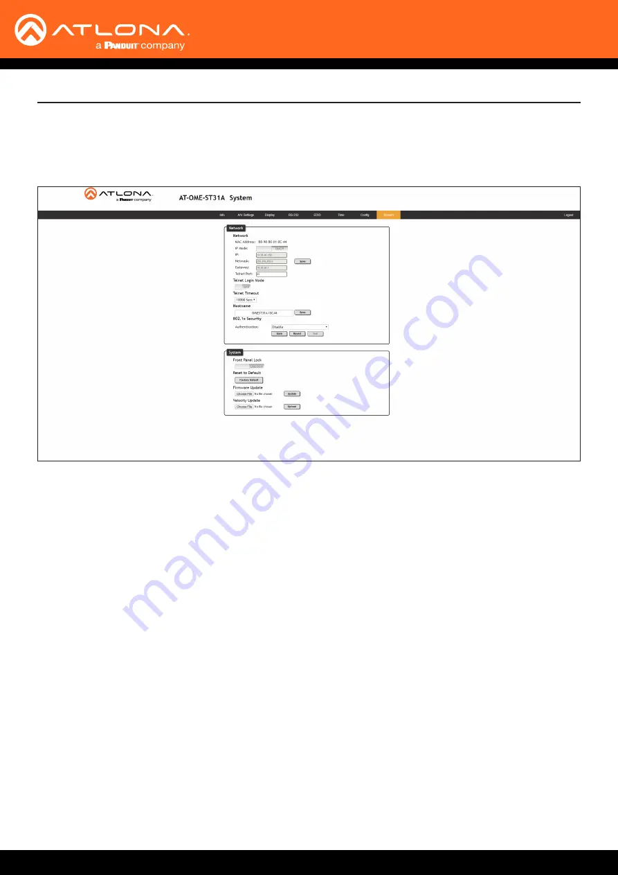 Panduit Atlona AT-OME-ST31A Manual Download Page 33