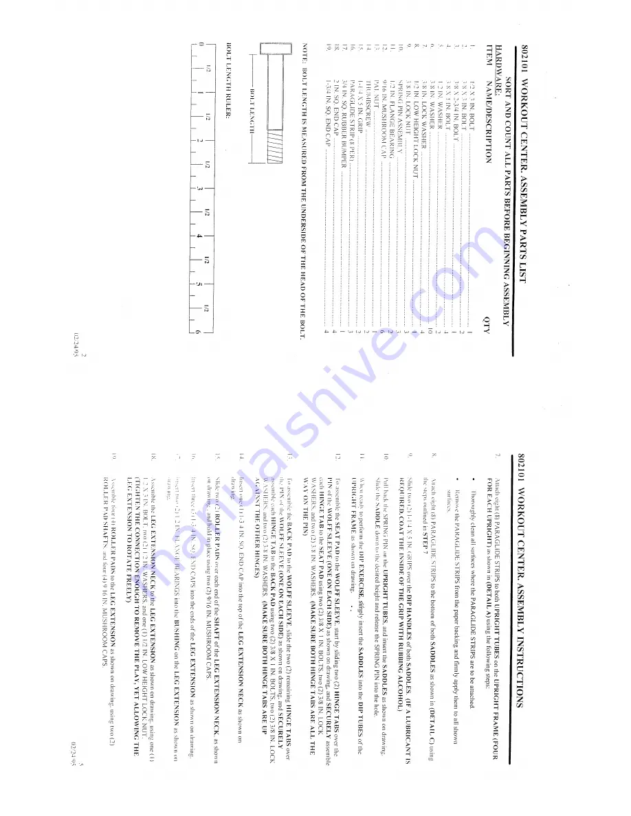 ParaBody 802101 Assembly Instruction Sheet Download Page 2