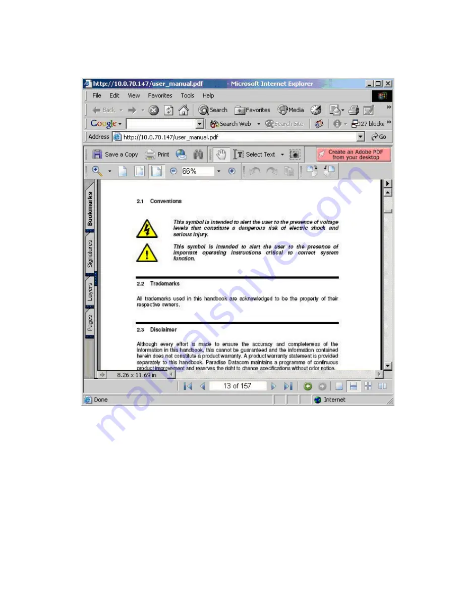 Paradise Datacom Evolution Installation And Operating Handbook Download Page 210