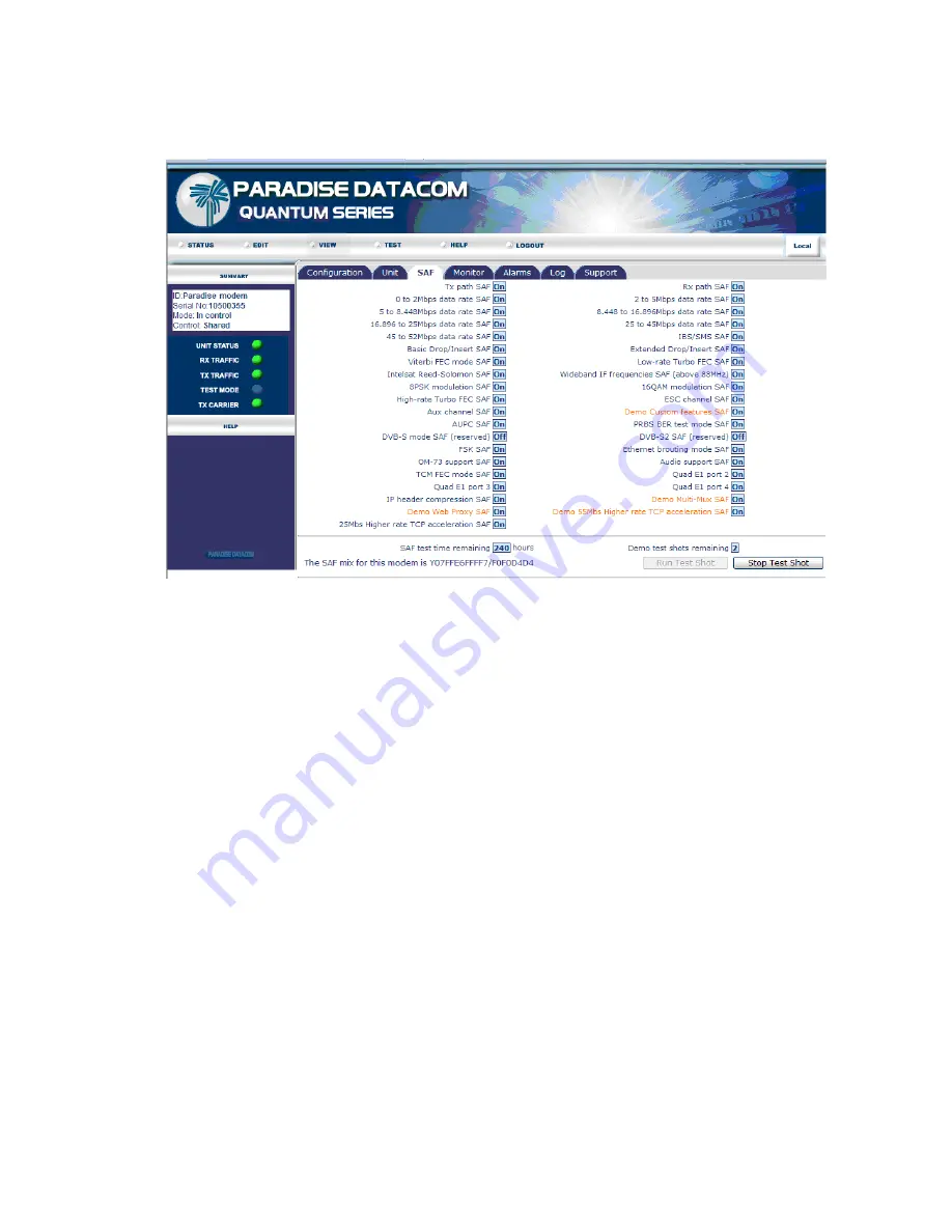 Paradise Datacom Evolution Installation And Operating Handbook Download Page 211